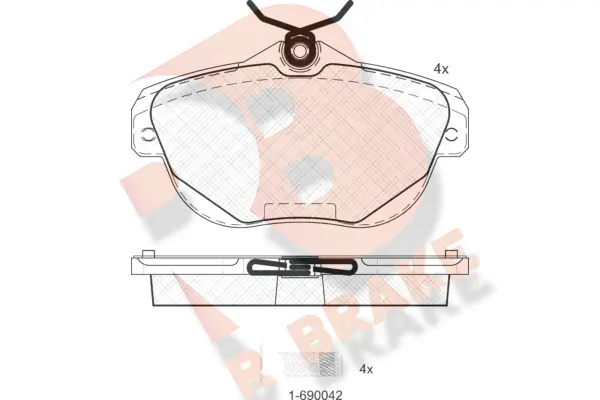 Brake Pad Set, disc brake (RB1768)