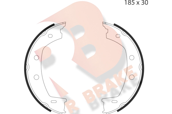 Brake Shoe Set, parking brake (79RBPB4027)