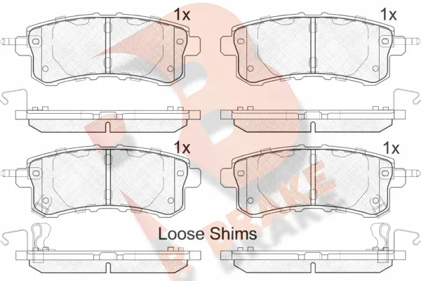 Brake Pad Set, disc brake (RB2052)