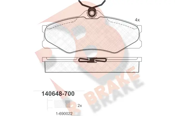 Brake Pad Set, disc brake (RB0648-700)