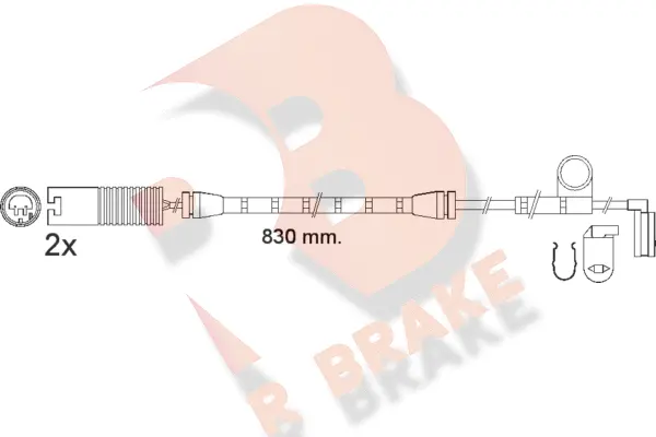 Warning Contact, brake pad wear (610563RB)
