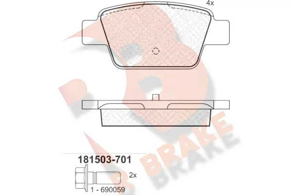 Brake Pad Set, disc brake (RB1503-701)