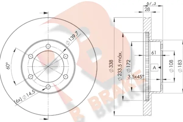 Brake Disc (78RBD22918)