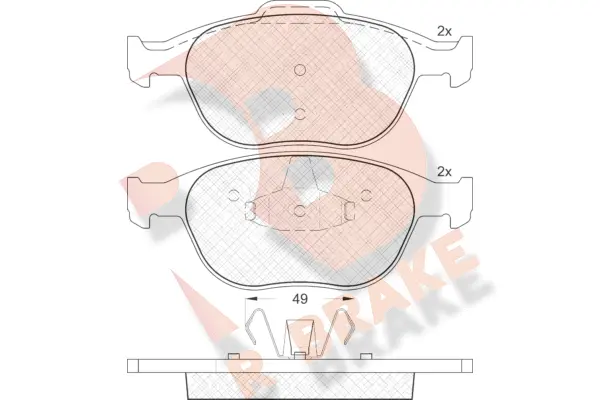 Brake Pad Set, disc brake (RB1537)