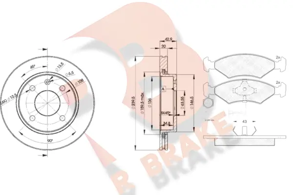 Brake Kit, disc brake (3R04101064)