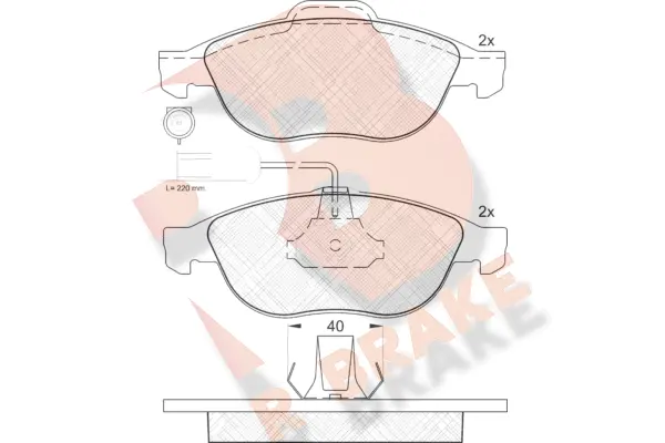 Brake Pad Set, disc brake (RB1212)