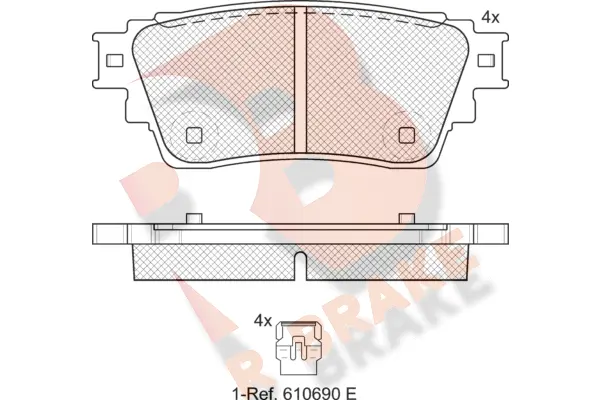 Brake Pad Set, disc brake (RB2357)