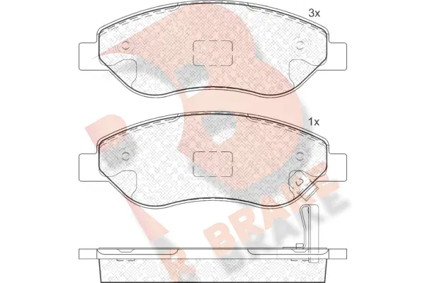 Brake Pad Set, disc brake (RB1850)