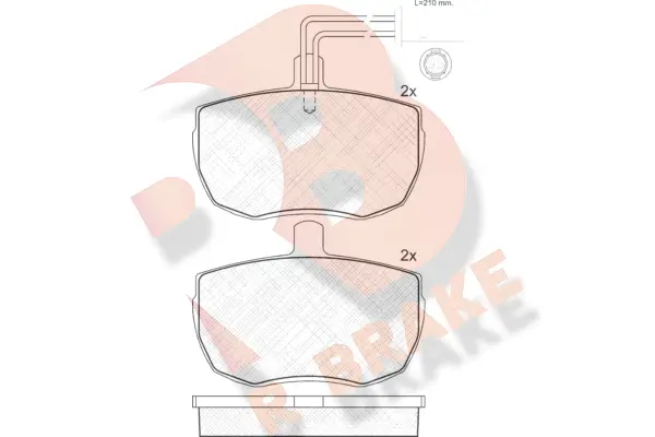 Brake Pad Set, disc brake (RB0671)