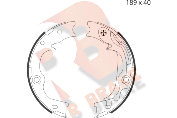 Brake Shoe Set, parking brake (79RBPB4052)