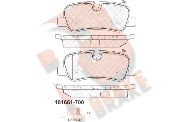 Brake Pad Set, disc brake (RB1661-700)