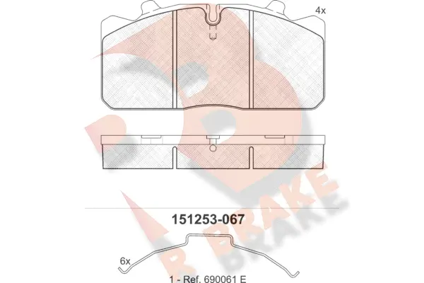 Brake Pad Set, disc brake (RB1253)