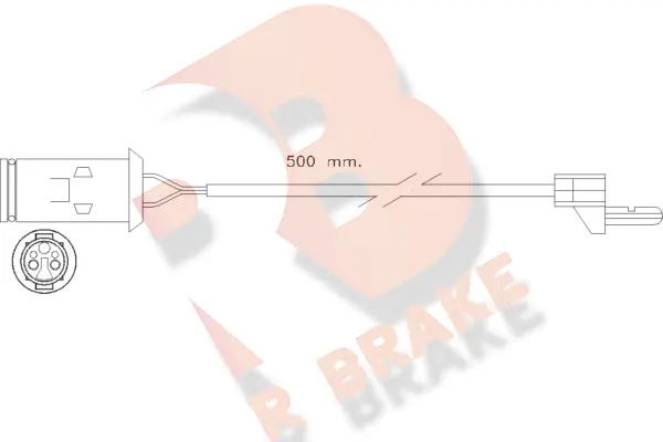 Warning Contact, brake pad wear (610222RB)