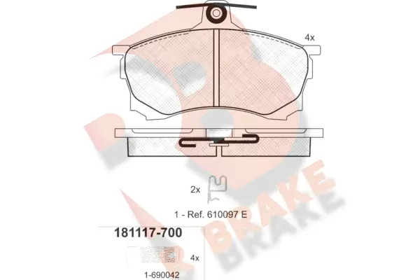 Brake Pad Set, disc brake (RB1117-700)