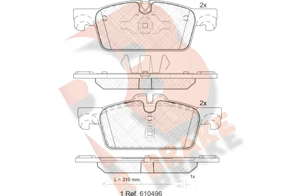 Brake Pad Set, disc brake (RB2021)
