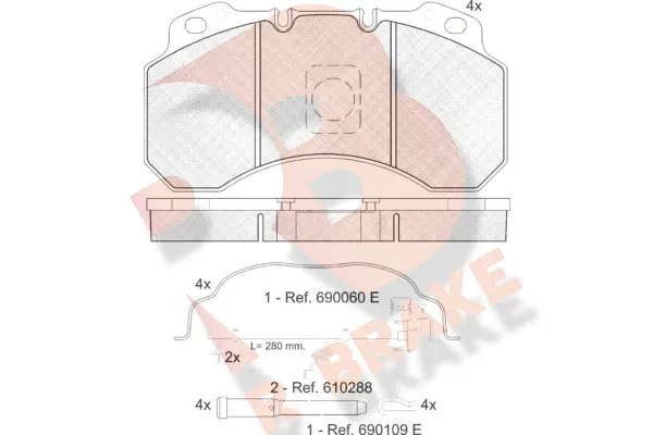 Brake Pad Set, disc brake (RB1280-119)