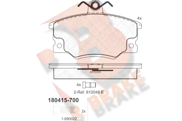 Brake Pad Set, disc brake (RB0415-700)