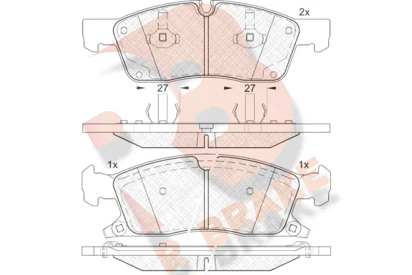 Brake Pad Set, disc brake (RB1988)