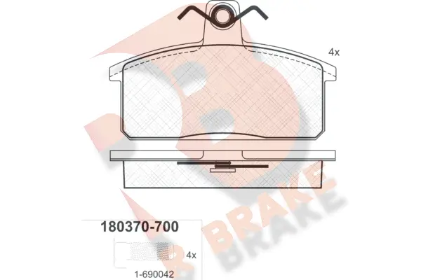 Brake Pad Set, disc brake (RB0370-700)