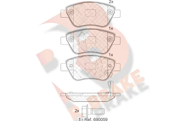 Brake Pad Set, disc brake (RB1810)