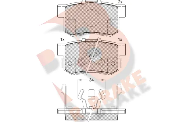 Brake Pad Set, disc brake (RB1718)