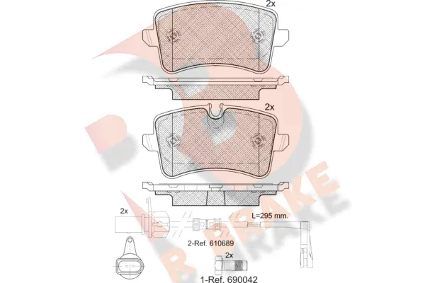 Brake Pad Set, disc brake (RB1986)