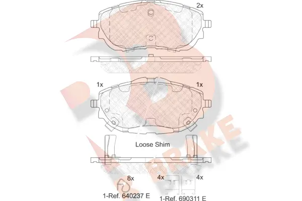Brake Pad Set, disc brake (RB2129)