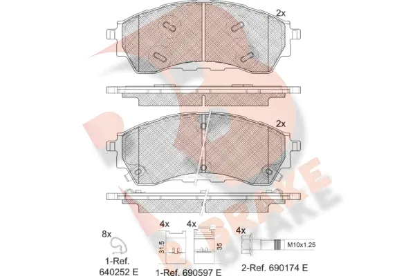 Brake Pad Set, disc brake (RB2382)