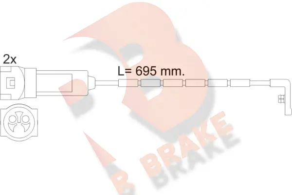 Warning Contact, brake pad wear (610241RB)