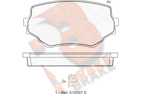 Brake Pad Set, disc brake (RB1319)