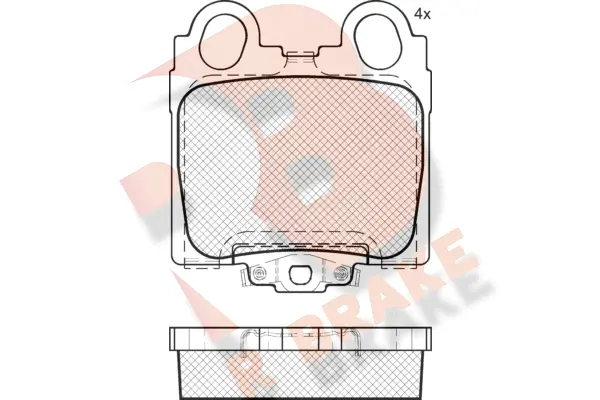 Brake Pad Set, disc brake (RB2208)