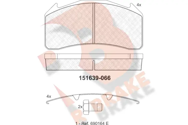 Brake Pad Set, disc brake (RB1639)