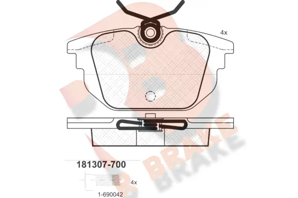 Brake Pad Set, disc brake (RB1307-700)