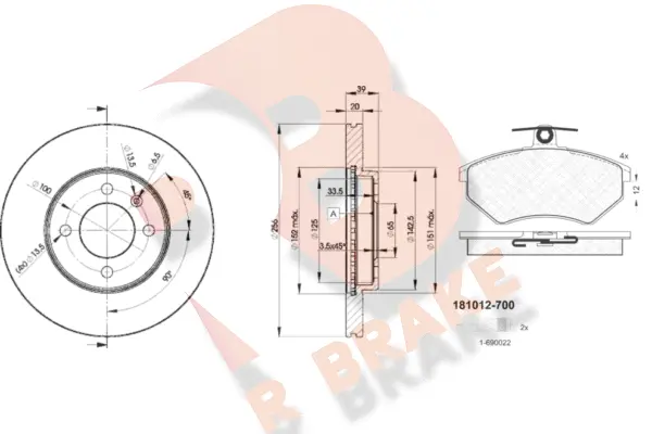 Brake Kit, disc brake (3R10123790)