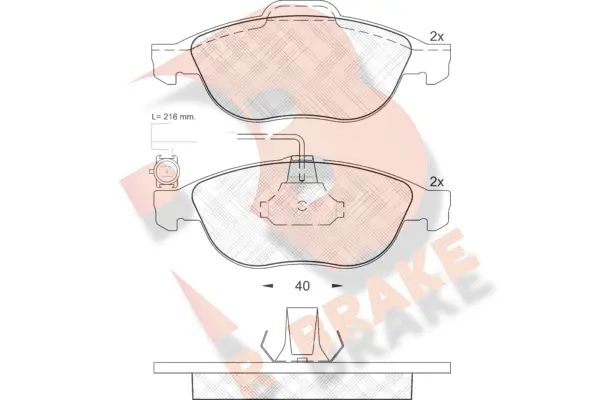Brake Pad Set, disc brake (RB1446)