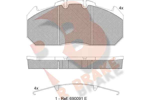 Brake Pad Set, disc brake (RB1405-067)
