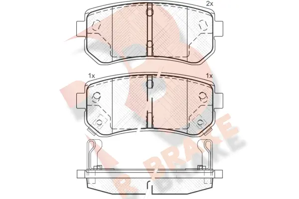 Brake Pad Set, disc brake (RB1712)