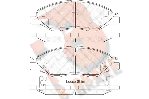 Brake Pad Set, disc brake (RB2074)