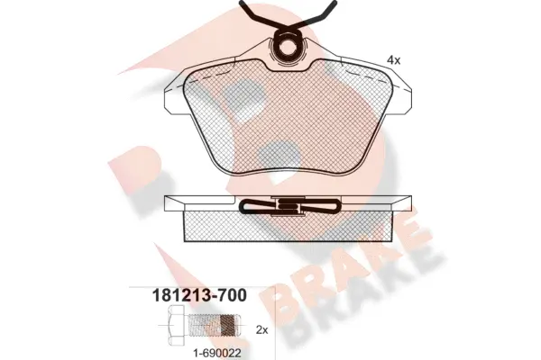 Brake Pad Set, disc brake (RB1213-700)