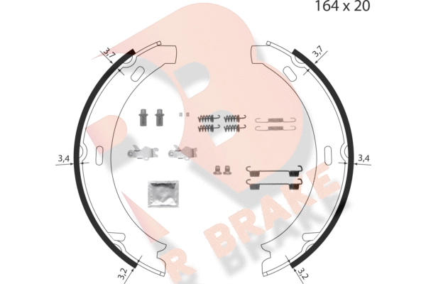 Brake Shoe Set, parking brake (79RBPB4012)