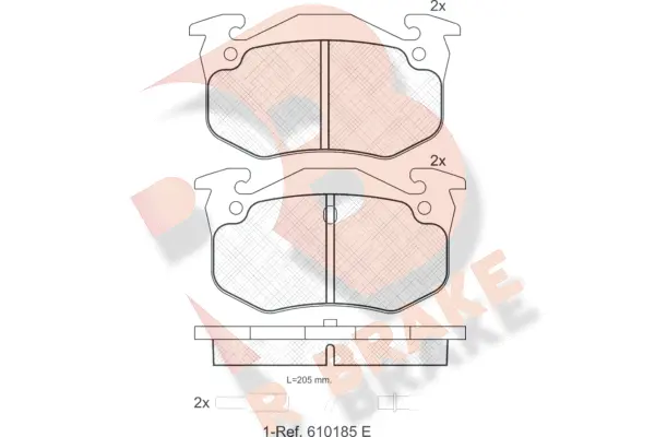 Brake Pad Set, disc brake (RB0535)
