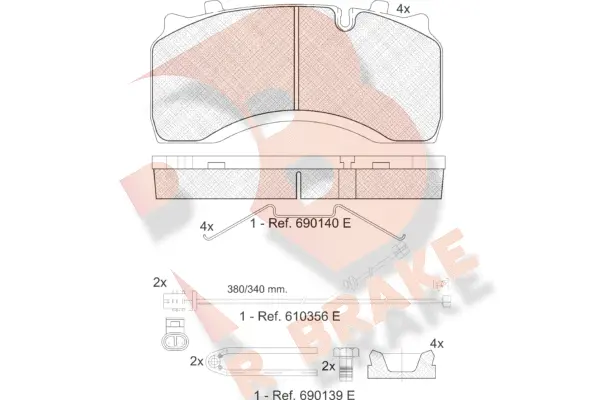 Brake Pad Set, disc brake (RB1430-124)