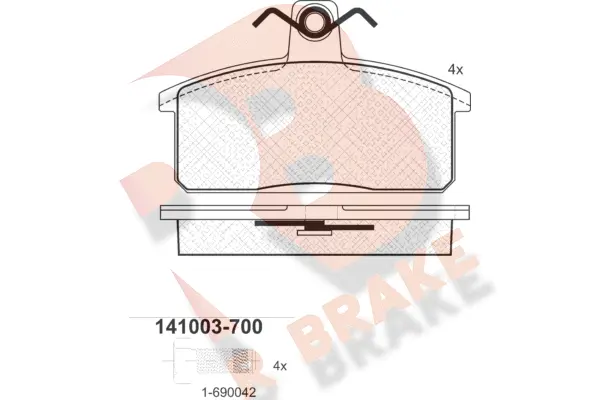 Brake Pad Set, disc brake (RB1003-700)