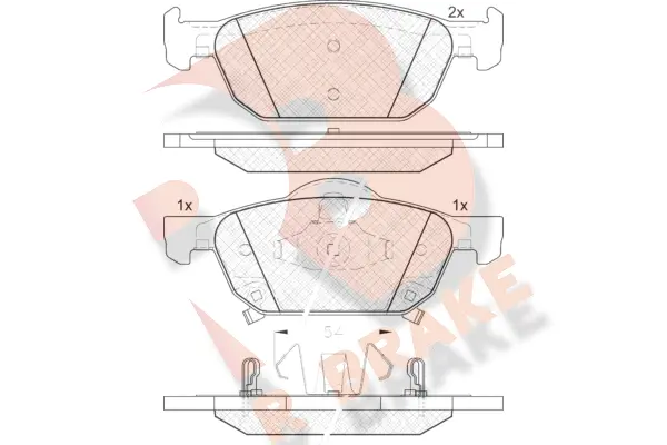 Brake Pad Set, disc brake (RB1893)