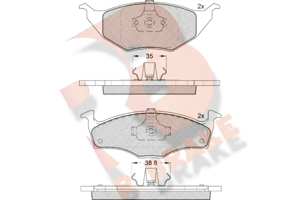 Brake Pad Set, disc brake (RB1373-400)