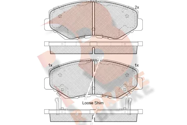 Brake Pad Set, disc brake (RB1558)