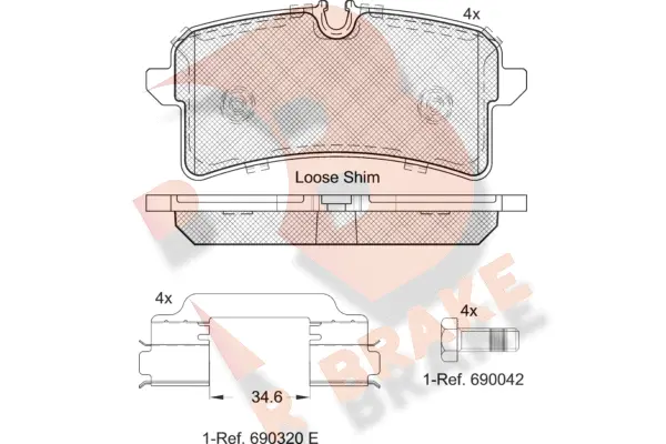 Brake Pad Set, disc brake (RB2159-204)