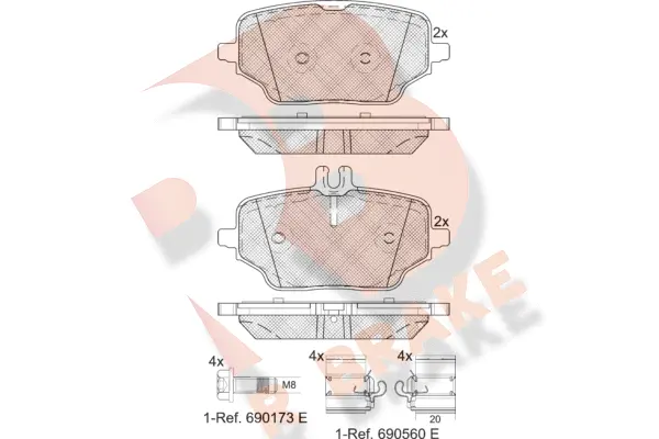 Brake Pad Set, disc brake (RB2392)