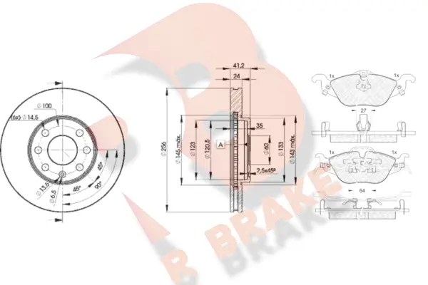 Brake Kit, disc brake (3R12497879)