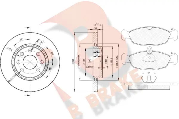 Brake Kit, disc brake (3R08589046)